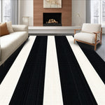 Ultra Soft Area Rug, Non Slip, Stain Resistant, Washable Area Rugs for Living Room, Bedroom, Contemporary Black Handmade Wool Living Room(Black) - ODIKA
