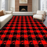 Buffalo Check Reindeer Winter Holiday Decorative(Red)