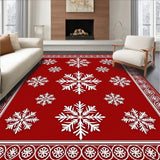 Festive Snowflake Medallion Winter Wonderland Elegant Decorative(Red)
