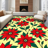 Poinsettia Floral Christmas Entrance Botanical Holiday Design(Yellow)