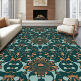 Ornate Boho Botanical Featuring Moody Leaf and Vine(Green)