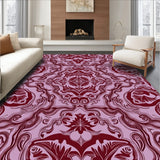 Textured Botanical Floral Vine Paisley Elegant Sophisticated(Pink)
