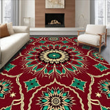 Interlocking Starburst with Festive Symmetry and Elegant Accents(Maroon)
