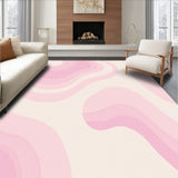 Artistic Abstract Animal Inspired Design with Fluid Shapes and Swirls(Pink)