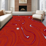 Swirling Galaxy Spiral with Starburst Contemporary Art(Red)