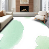 Abstract Watercolor Splash Motif Machine Floor Covering(Green)