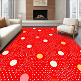Playful Dot with Scattered Polka and Abstract Confetti(Red)