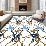 Marble Swirl with Gold Vein Accents Art(White)