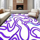 Modern Interlocking Wave Mosaic with Iridescent Highlights(Purple)