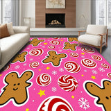 Whimsical Gingerbread Wonderland with Peppermint Swirls and Motifs(Pink)