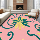 Modern Floral Burst Featuring Abstract Botanical Petals and Art Touches(Pink)