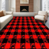Buffalo Check Reindeer Winter Holiday Decorative(Red)