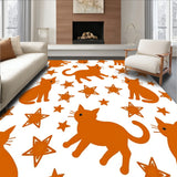 Festive Cat with Twinkling Accents(Orange)