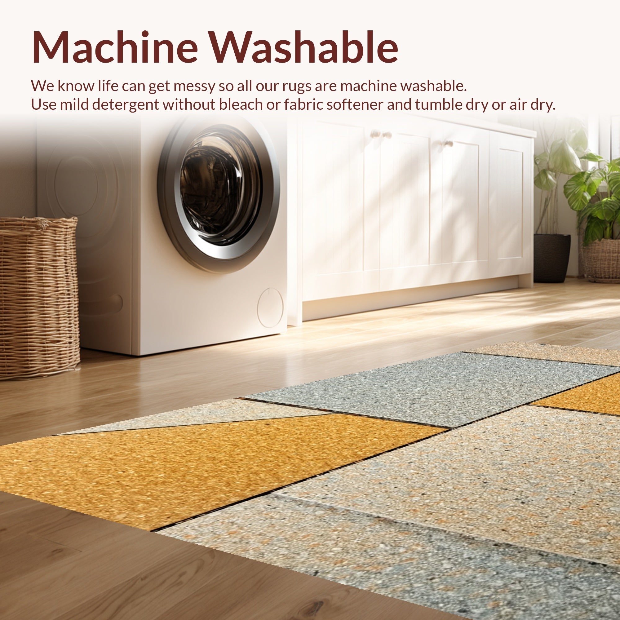Ultra Soft Area Rug, Non Slip, Stain Resistant, Washable Area Rugs for Living Room, Bedroom, Modern Sandstone Viscose Living Room Rug(Gray) - ODIKA