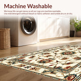 vintage floral low pile(Beige)
