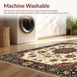 Traditional Floral Non Shedding(Beige)