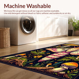 Ultra Soft Area Rug, Non Slip, Stain Resistant, Washable Area Rugs for Living Room, Bedroom, Witchy Farmhouse Fantasy(Purple) - ODIKA