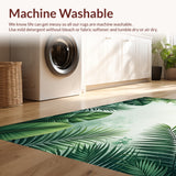 Tropical Green Botanical Kitchen Non Slip(Green)