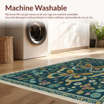 Ultra Soft Area Rug, Non Slip, Stain Resistant, Washable Area Rugs for Living Room, Bedroom, Butterfly Insect Print(Green) - ODIKA