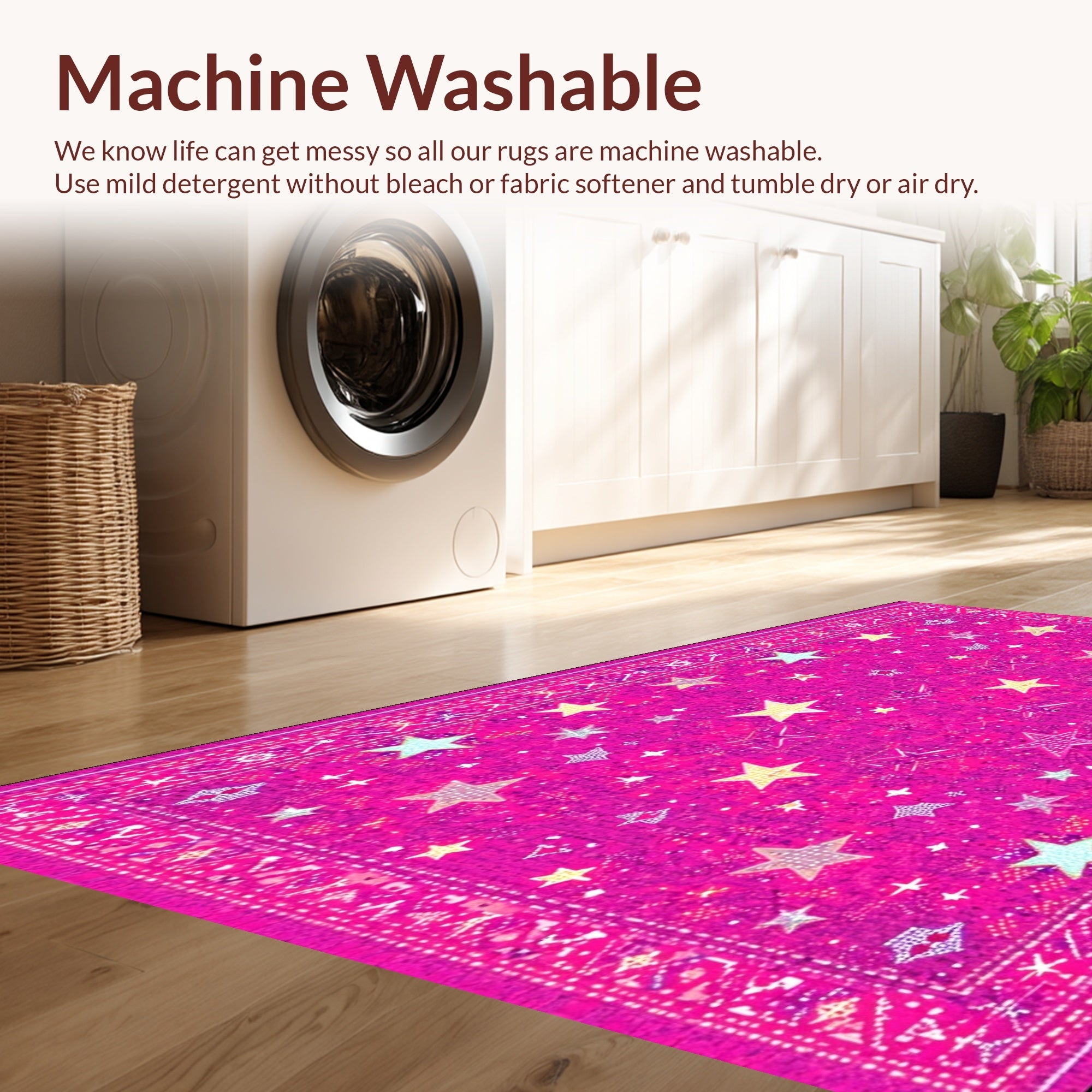 Ultra Soft Area Rug, Non Slip, Stain Resistant, Washable Area Rugs for Living Room, Bedroom, Preppy Pink Cowgirl Entryway Mat(Pink) - ODIKA