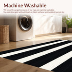 Ultra Soft Area Rug, Non Slip, Stain Resistant, Washable Area Rugs for Living Room, Bedroom, Contemporary Black Handmade Wool Living Room(Black) - ODIKA