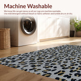 Modern Leopard Print Non Slip Area(Gray)