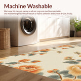 Modern Floral Patchwork Jute(Beige)