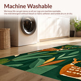 Abstract Green Jungle Playroom Non Slip(Green)