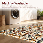 Ultra Soft Area Rug, Non Slip, Stain Resistant, Washable Area Rugs for Living Room, Bedroom, Non-Slip Western Aztec Living Room Rug(Brown) - ODIKA
