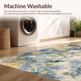 Modern Abstract Non Slip(Blue)