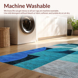 Modern Abstract Non Slip(Blue)
