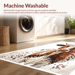 Ultra Soft Area Rug, Non Slip, Stain Resistant, Washable Area Rugs for Living Room, Bedroom, Soft Brown Cow Print Western Decor(Brown) - ODIKA