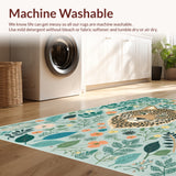 Ultra Soft Area Rug, Non Slip, Stain Resistant, Washable Area Rugs for Living Room, Bedroom, Modern Colorful Jungle Animal Play Rug(Gray) - ODIKA