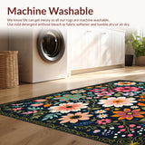 Floral Black for Kids Room and Office(Black)
