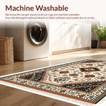 Ultra Soft Area Rug, Non Slip, Stain Resistant, Washable Area Rugs for Living Room, Bedroom, Boho Non-Shedding Living Room Rug(White) - ODIKA