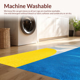 Modern Abstract Non Slip(Blue)