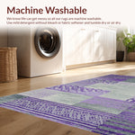 Ultra Soft Area Rug, Non Slip, Stain Resistant, Washable Area Rugs for Living Room, Bedroom, Kids Space Themed(Purple) - ODIKA