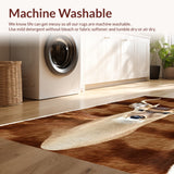 Ultra Soft Area Rug, Non Slip, Stain Resistant, Washable Area Rugs for Living Room, Bedroom, Luxury Faux Animal Print Living Room(Beige) - ODIKA