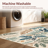 Ultra Soft Area Rug, Non Slip, Stain Resistant, Washable Area Rugs for Living Room, Bedroom, Beige Jungle Print Kids Playroom Rug(Ivory) - ODIKA