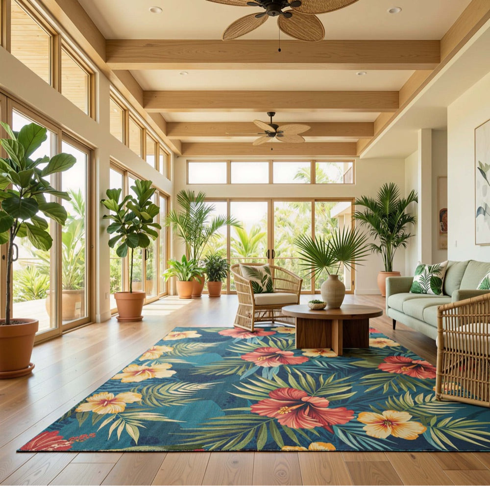 Tropical Washable Flatwoven Area Rugs | USA-Made – ODIKA