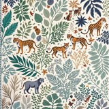 Ultra Soft Area Rug, Non Slip, Stain Resistant, Washable Area Rugs for Living Room, Bedroom, Soft Modern Jungle Print Nursery Rug(Ivory)