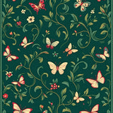 Ultra Soft Area Rug, Non Slip, Stain Resistant, Washable Area Rugs for Living Room, Bedroom, Artistic Floral Low Pile Living Room Rug(Green)