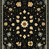 Ultra Soft Area Rug, Non Slip, Stain Resistant, Washable Area Rugs for Living Room, Bedroom, Vintage Celestial Moth(Black) - ODIKA
