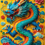 Ultra Soft Area Rug, Non Slip, Stain Resistant, Washable Area Rugs for Living Room, Bedroom, Fantasy Dragon Castle(Yellow) - ODIKA