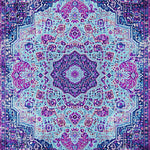 Ultra Soft Area Rug, Non Slip, Stain Resistant, Washable Area Rugs for Living Room, Bedroom, Boho Chic Distressed Living Room Rug(Blue) - ODIKA