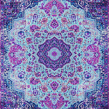 Ultra Soft Area Rug, Non Slip, Stain Resistant, Washable Area Rugs for Living Room, Bedroom, Boho Chic Distressed Living Room Rug(Blue) - ODIKA