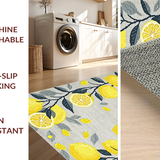 Ultra Soft Area Rug, Non Slip, Stain Resistant, Washable Area Rugs for Living Room, Bedroom, Stylish Wreath Theme for Interiors(Yellow)