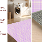 Ultra Soft Area Rug, Non Slip, Stain Resistant, Washable Area Rugs for Living Room, Bedroom, Elegant Lavender Diamond Motif(Purple)