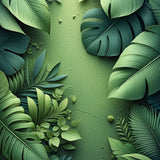 Ultra Soft Area Rug, Non Slip, Stain Resistant, Washable Area Rugs for Living Room, Bedroom, Chic Monstera Leaf Entryway High Traffic Carpet(Green)