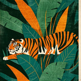 Ultra Soft Area Rug, Non Slip, Stain Resistant, Washable Area Rugs for Living Room, Bedroom, Non-Slip Ultra Thin Bedroom Jungle Tiger Carpet(Green)